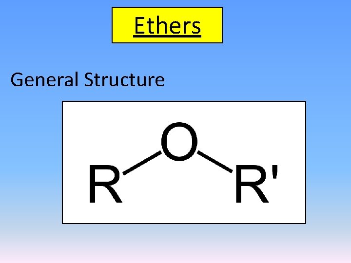 Ethers General Structure 