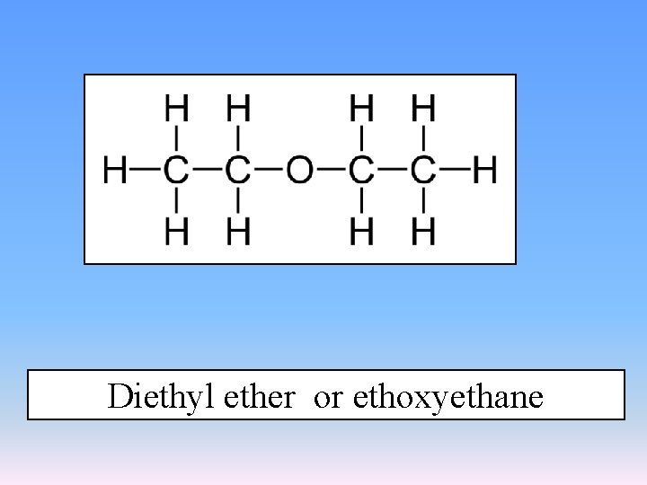 Diethyl ether or ethoxyethane 