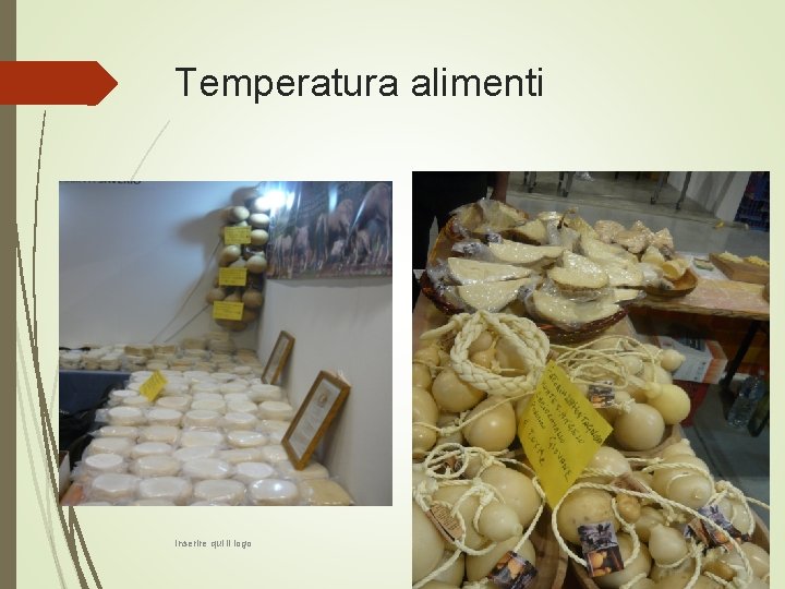 Temperatura alimenti Inserire qui il logo 