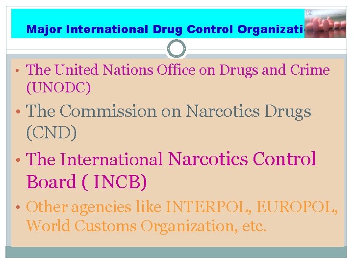 Major International Drug Control Organizations • The United Nations Office on Drugs and Crime