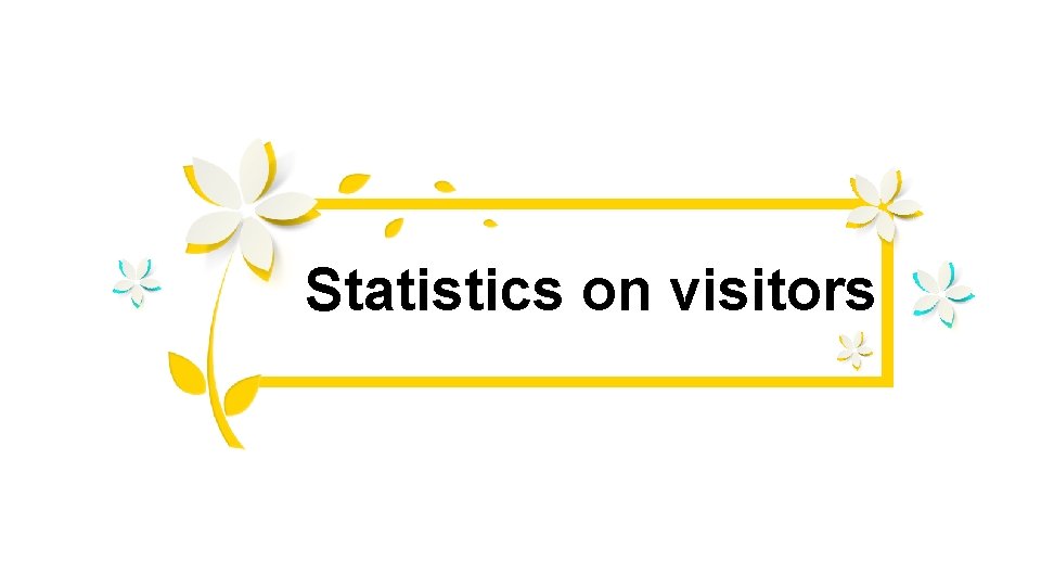 Statistics on visitors 