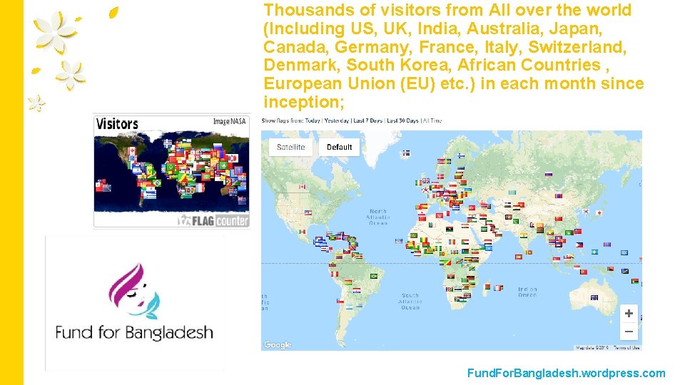 Thousands of visitors from All over the world (Including US, UK, India, Australia, Japan,