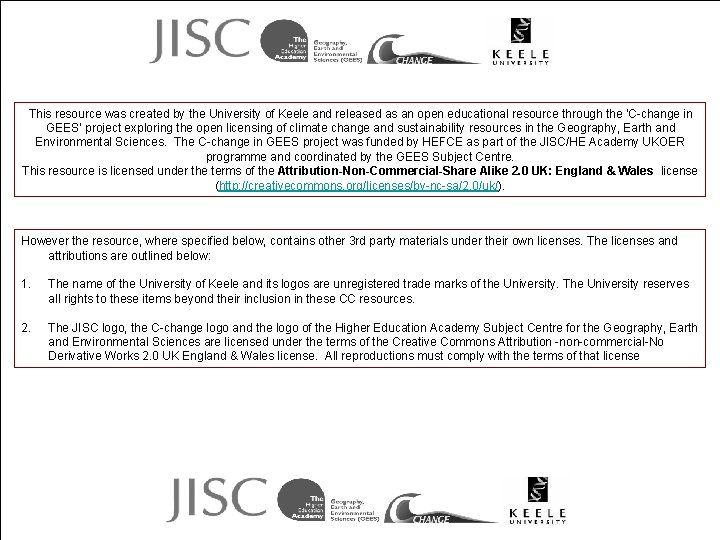 This resource was created by the University of Keele and released as an open
