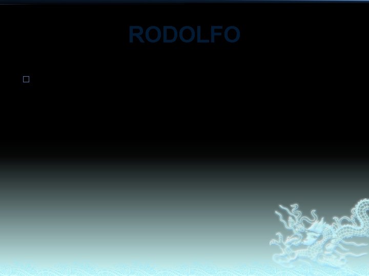 RODOLFO � No update RODOLFO � No update
