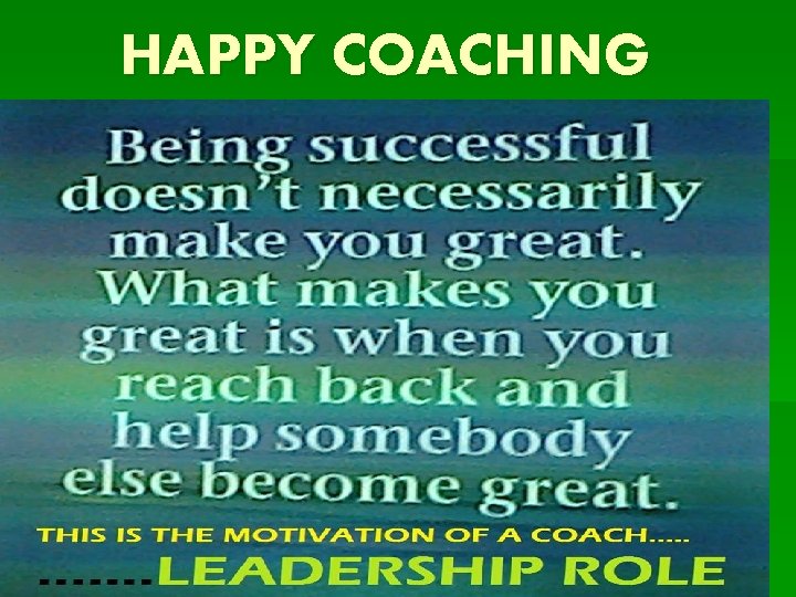 HAPPY COACHING 