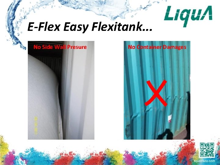 E-Flex Easy Flexitank. . . No Side Wall Presure 10 No Container Damages 