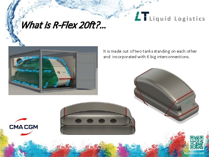 What is R-Flex 20 ft? … It is made out of two tanks standing