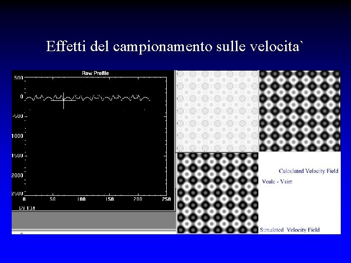 Effetti del campionamento sulle velocita` 