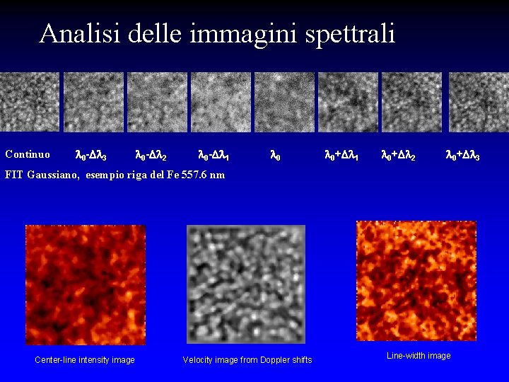 Analisi delle immagini spettrali Continuo 0 - 3 0 - 2 0 - 1