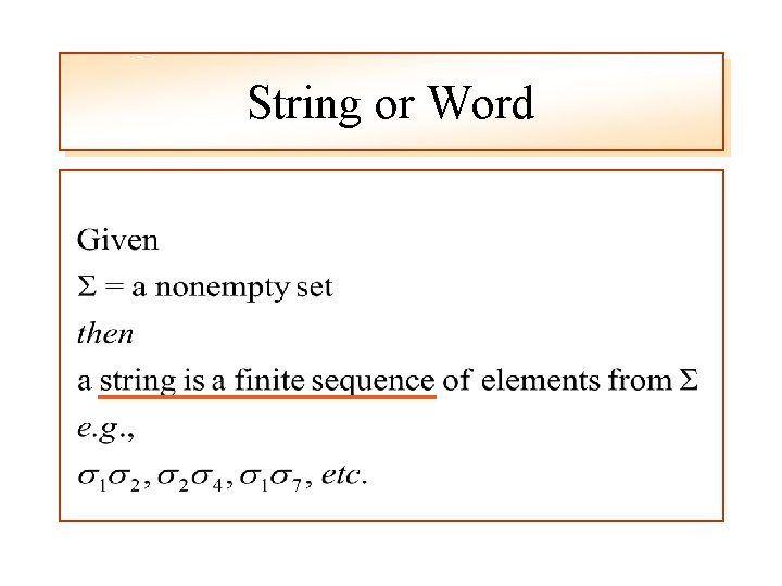 String or Word 