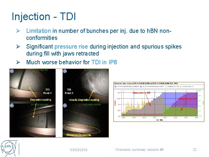 Injection - TDI Ø Limitation in number of bunches per inj. due to h.