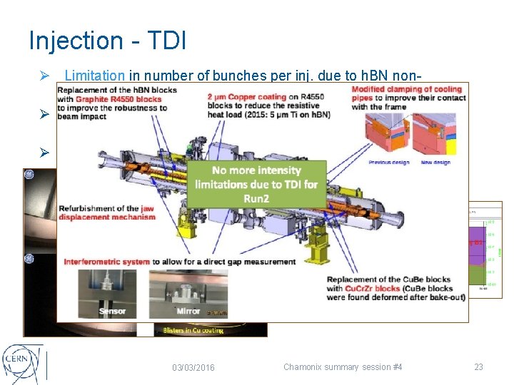 Injection - TDI Ø Limitation in number of bunches per inj. due to h.