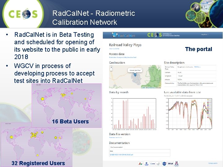 Rad. Cal. Net - Radiometric Calibration Network • Rad. Cal. Net is in Beta