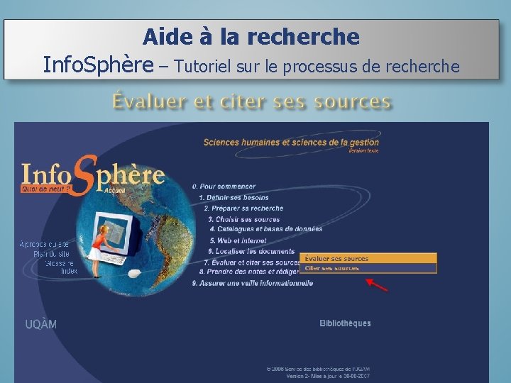 Aide à la recherche Info. Sphère – Tutoriel sur le processus de recherche Aide à la recherche Info. Sphère – Tutoriel sur le processus de recherche