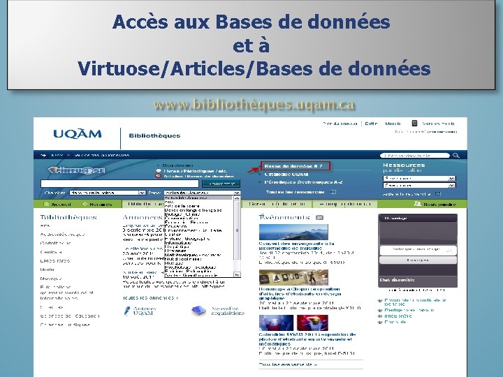 Accès aux Bases de données et à Virtuose/Articles/Bases de données 