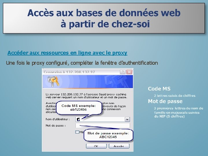 Accéder aux ressources en ligne avec le proxy Une fois le proxy configuré, compléter Accéder aux ressources en ligne avec le proxy Une fois le proxy configuré, compléter
