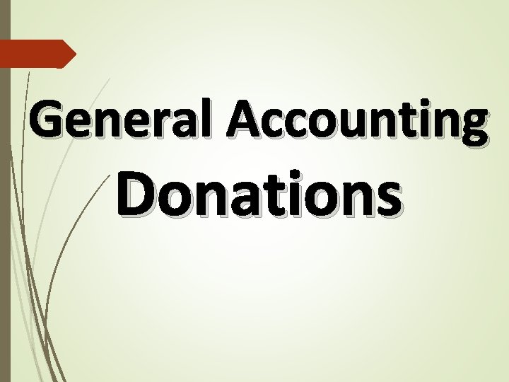 General Accounting Donations 