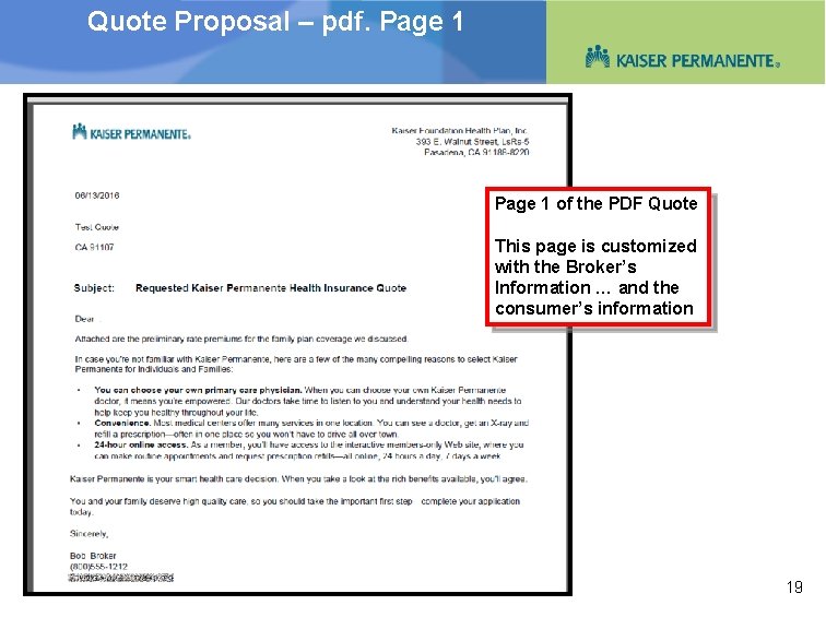 Quote Proposal – pdf. Page 1 of the PDF Quote This page is customized