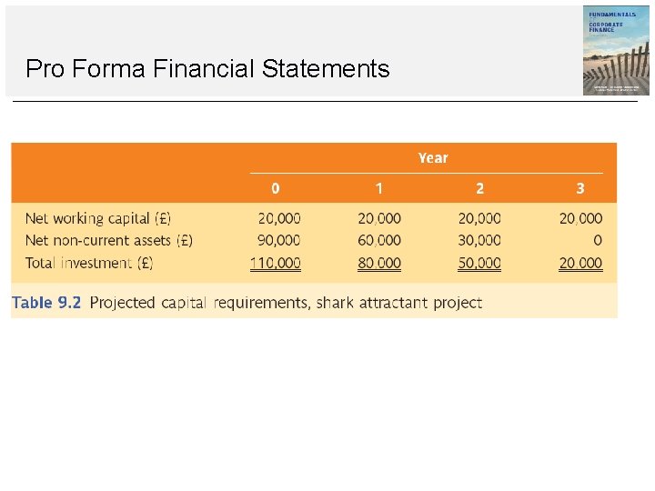 Pro Forma Financial Statements 