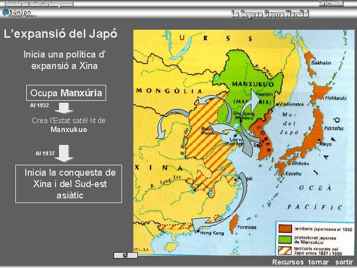 Armand Figuera L’expansió del Japó Inicia una política d’ expansió a Xina Ocupa Manxúria Armand Figuera L’expansió del Japó Inicia una política d’ expansió a Xina Ocupa Manxúria