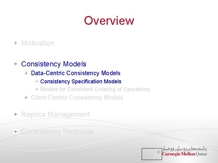 Distributed Systems CS 15 440 Consistency and Replication