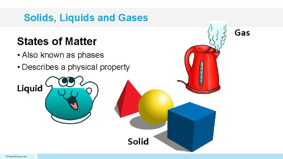 Solids, Liquids and Gases Gas States of Matter • Also known as phases •