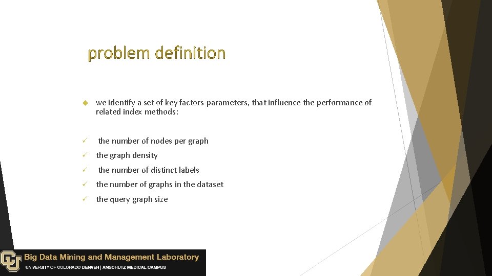  we identify a set of key factors-parameters, that influence the performance of related