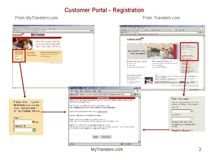 Customer Portal - Registration From My. Travelers. com From Travelers. com My. Travelers. com