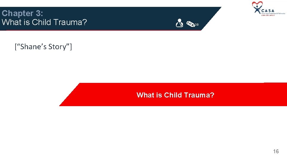 Chapter 3: What is Child Trauma? 3 B [“Shane’s Story”] 1 B What is