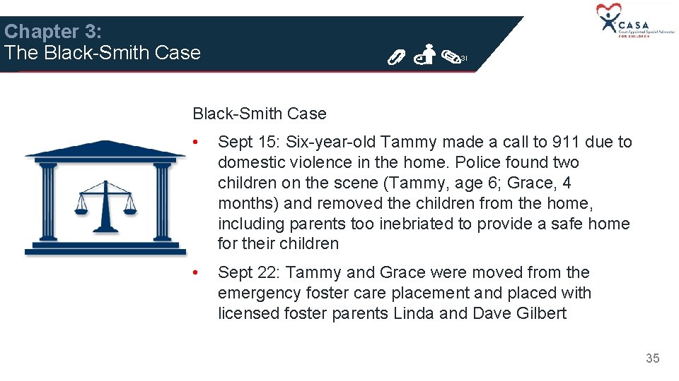 Chapter 3: The Black-Smith Case 3 I Black-Smith Case • Sept 15: Six-year-old Tammy