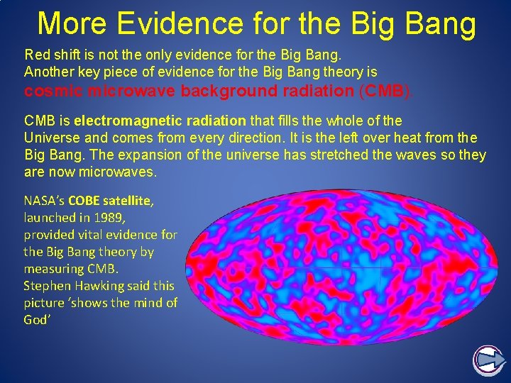 More Evidence for the Big Bang Red shift is not the only evidence for