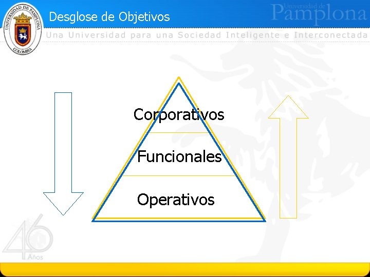 Desglose de Objetivos Corporativos Funcionales Operativos 