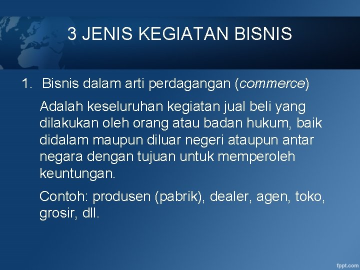 Bentukbentuk Badan Usaha Pertemuan 5 3 Jenis Kegiatan