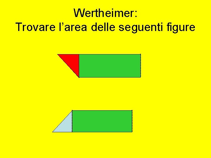 Wertheimer: Trovare l’area delle seguenti figure 