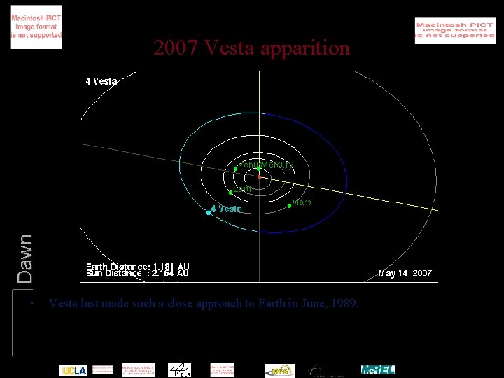 Dawn 2007 Vesta apparition • Vesta last made such a close approach to Earth