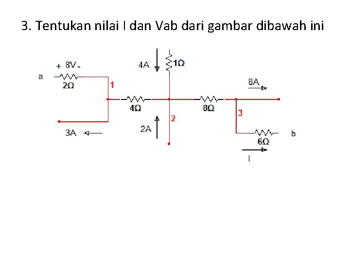 3. Tentukan nilai I dan Vab dari gambar dibawah ini ? 