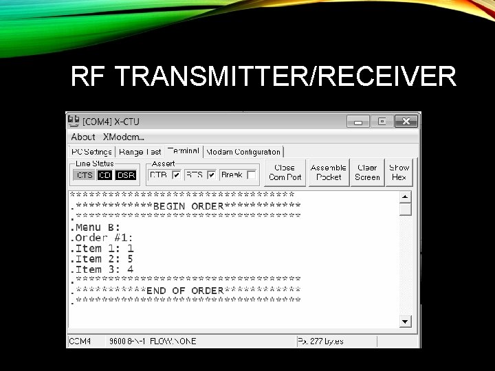 RF TRANSMITTER/RECEIVER 