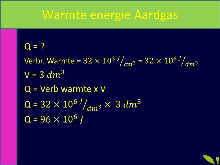 Warmte energie Aardgas • 