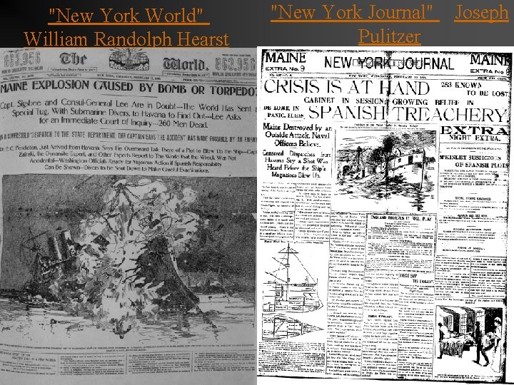 "New York World" William Randolph Hearst "New York Journal" Pulitzer Joseph 