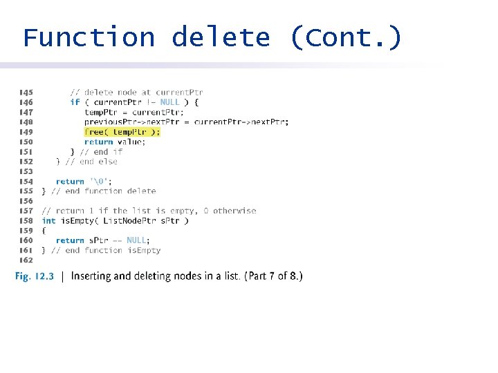 Function delete (Cont. ) 