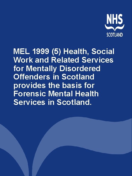 MEL 1999 (5) Health, Social Work and Related Services for Mentally Disordered Offenders in MEL 1999 (5) Health, Social Work and Related Services for Mentally Disordered Offenders in