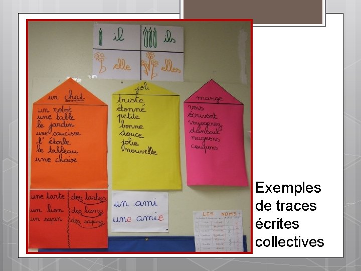 Exemples de traces écrites collectives 