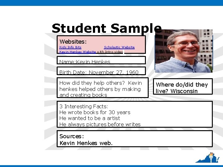 Student Sample Websites: Kids Info Bits Scholastic Website Kevin Henkes Website with Intro video Student Sample Websites: Kids Info Bits Scholastic Website Kevin Henkes Website with Intro video