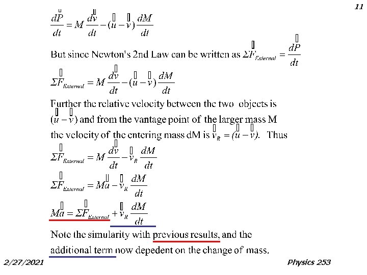 11 2/27/2021 Physics 253 11 2/27/2021 Physics 253