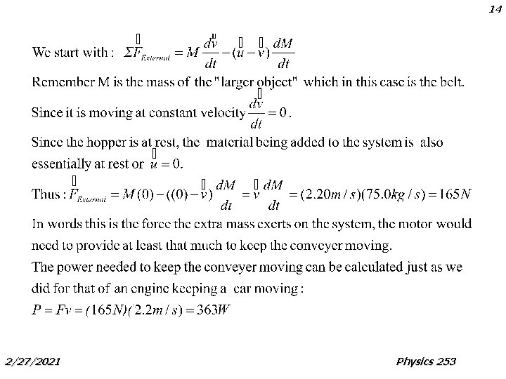 14 2/27/2021 Physics 253 14 2/27/2021 Physics 253
