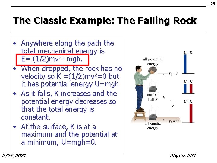 25 The Classic Example: The Falling Rock • Anywhere along the path the total 25 The Classic Example: The Falling Rock • Anywhere along the path the total