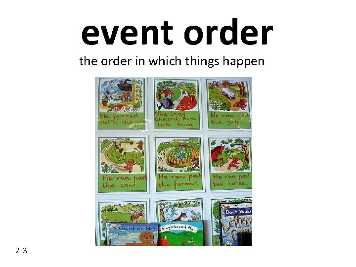 event order the order in which things happen 2 -3 event order the order in which things happen 2 -3