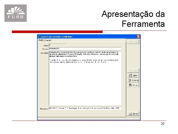 Apresentação da Ferramenta 20 