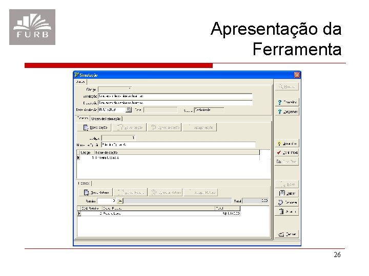 Apresentação da Ferramenta 26 