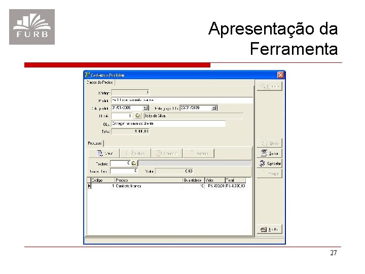 Apresentação da Ferramenta 27 